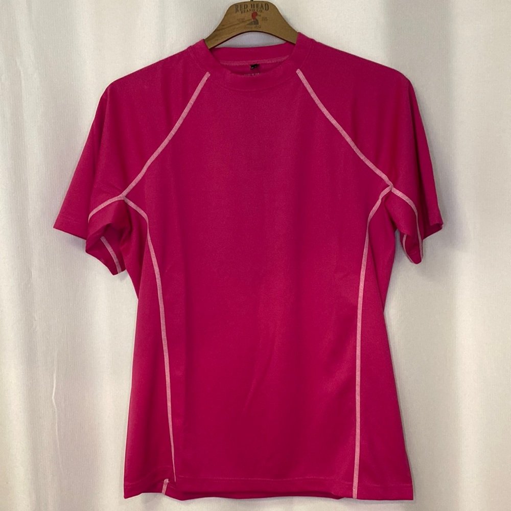 Pink Athletic Tee Mens Short Sleeve Crewneck